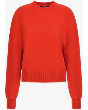Roberto Cavalli Jersey Corto De Punto - Rojo