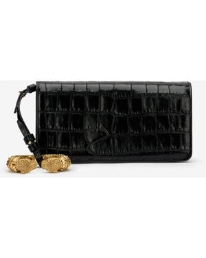 Roberto Cavalli Roar Pochette Bag Leather - Black