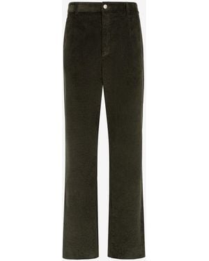 Roberto Cavalli Logo-Embroidered Straight-Leg Trousers - Black