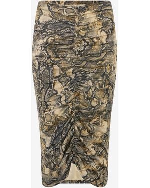 Roberto Cavalli Skirt With Python Print - Multicolour