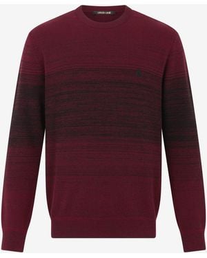 Roberto Cavalli Baumwollpullover Mit Dégradé-Effekt - Rot