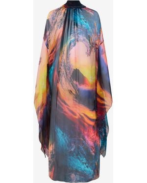 Roberto Cavalli Itaca Print Long Dress - Blue