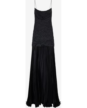 Roberto Cavalli Long Snakeskin-Effect Dress - Black