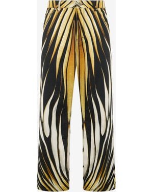 Roberto Cavalli Ray Of Print Jeans - White