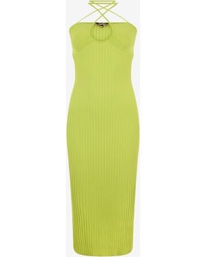Roberto Cavalli Rib-Knit Midi Dress - Green