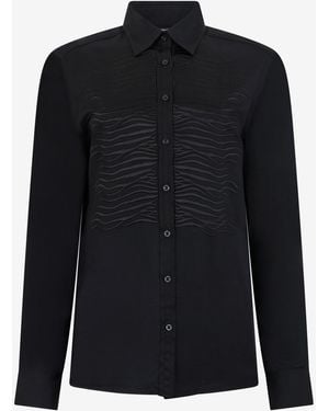 Roberto Cavalli Shirt With Embroidered Zebra Motif - Blue