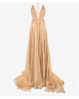 Roberto Cavalli Silk Maxi Dress - White
