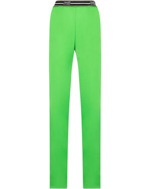 Roberto Cavalli Logo-Jacquard Trousers - Green