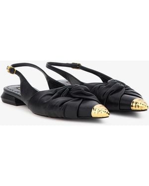 Roberto Cavalli Le Pettegole Slingback With Decoration - Black