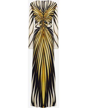 Roberto Cavalli Ray Of Print Maxi Dress - White