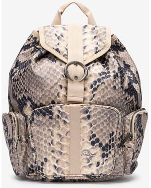 Roberto Cavalli Rucksack Python Napoli - Grau