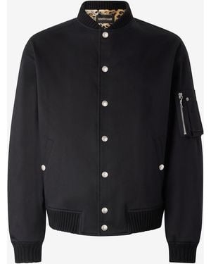 Roberto Cavalli Padded Bomber Jacket - Black