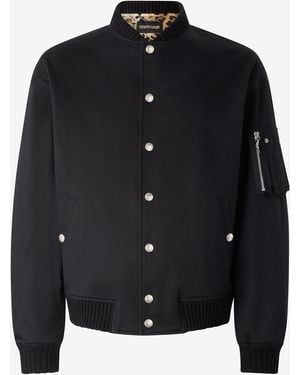 Roberto Cavalli Padded Bomber Jacket - Black