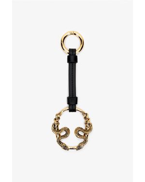 Roberto Cavalli Serpentine Key Ring - White