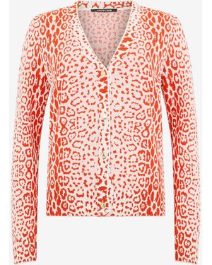 Roberto Cavalli Jaguar Print Twin Set - Red