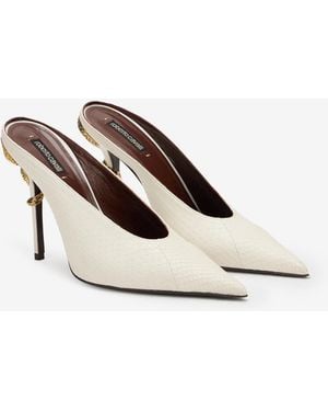 Roberto Cavalli Sabot Serpentine Bianco