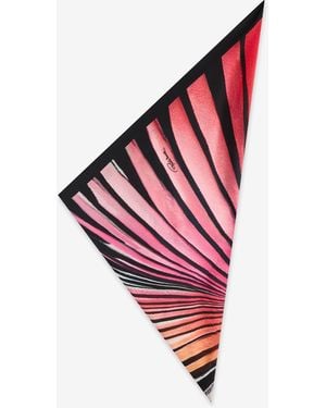 Roberto Cavalli Ray Of Paradise Print Silk Stole - Red