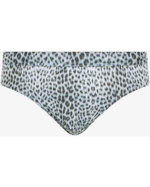 Roberto Cavalli Costume Slip Con Stampa Baby Jaguar - Multicolore