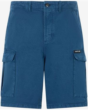Roberto Cavalli Cargo Bermuda Shorts - Blue