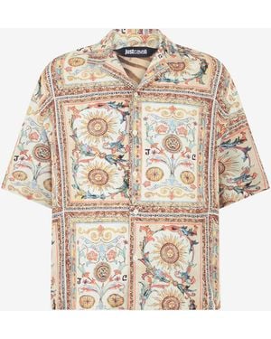 Roberto Cavalli Persian Tarot Print Shirt - Natural