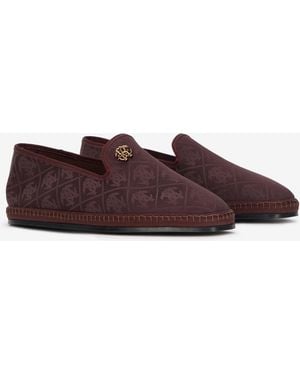 Roberto Cavalli Flat Loafers With Mirror Snake Monogram - Multicolor