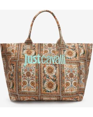 Roberto Cavalli Shopping Bag With Persian Tarot Print - Multicolor