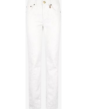 Roberto Cavalli Slim Fit Denim Pants - White