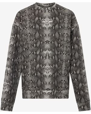Roberto Cavalli Python Print Sweatshirt - Grey