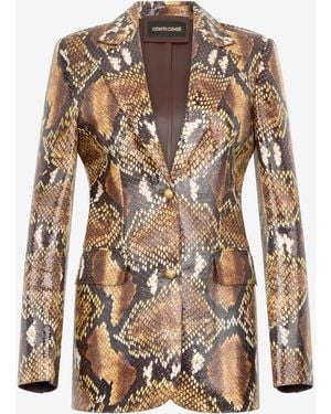 Roberto Cavalli Leather Jacket - Multicolore