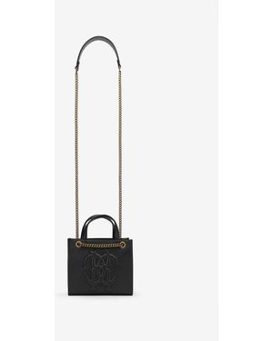 Roberto Cavalli Mini Shoulder Bag With Monogram Rc - White