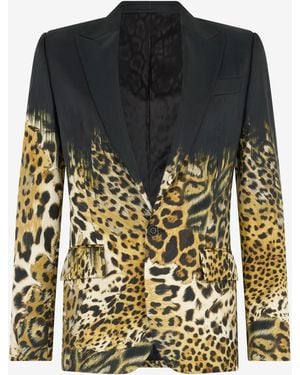 Roberto Cavalli Jaguar Skin Print Blazer - Multicolour