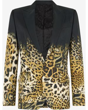 Roberto Cavalli Blazer Stampa Jaguar Skin - Multicolore
