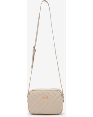 Roberto Cavalli Quilted Crossbody Bag - White