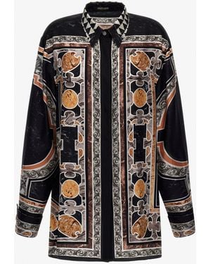 Roberto Cavalli Marble Print Dress - Black