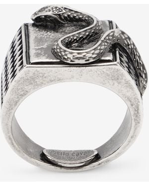 Roberto Cavalli Serpentine Ring - Grey