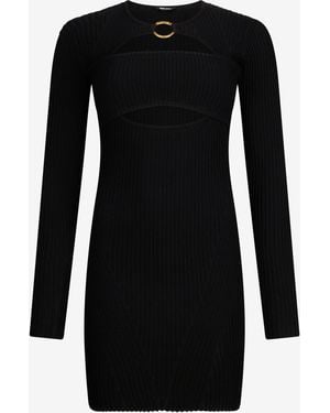 Roberto Cavalli Mini Dress With Cut-Out - Black