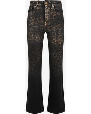 Roberto Cavalli Hose Mit Jaguar-Print - Schwarz