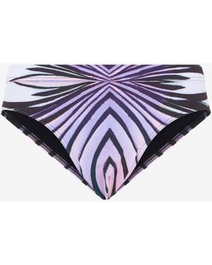 Roberto Cavalli Bikini-Hose Mit Ray Of Paradise-Print - Blau