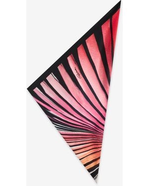 Roberto Cavalli Ray Of Paradise Print Silk Stole - Red