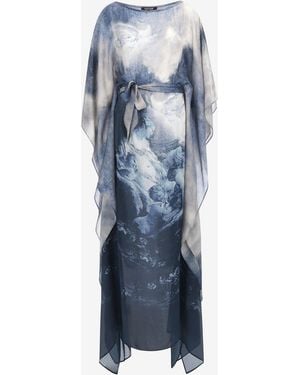 Roberto Cavalli Long Printed Dress - Blue