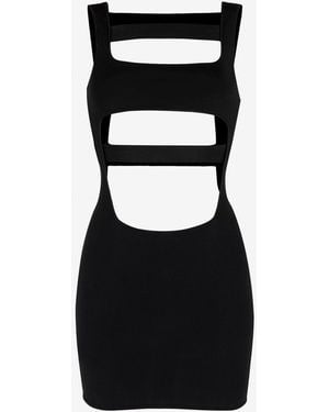 Roberto Cavalli Cut-Out Detail Mini Dress - Black