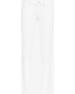 Roberto Cavalli Just Cavalli Lace Side Stripe Jeans - White
