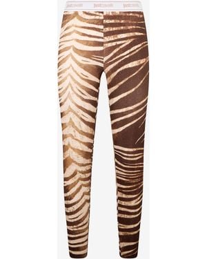 Roberto Cavalli Natural Barb Print Leggings - Multicolor