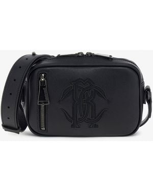 Roberto Cavalli Tracolla Con Logo Rc - Nero