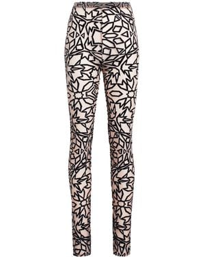 Roberto Cavalli Graphic Tile Velvet Dévoré Leggings - Multicolour