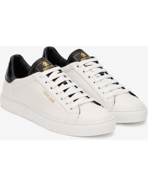 Roberto Cavalli Weiße Low-Top-Sneaker - Mehrfarbig