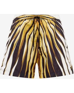 Roberto Cavalli Ray Of Print Nylon Sea Shorts - White