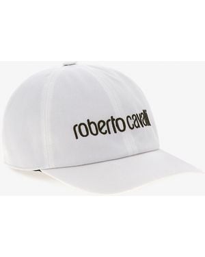 Roberto Cavalli Cap With Logo - White