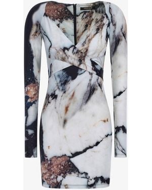Roberto Cavalli Marble Print Dress - Multicolour