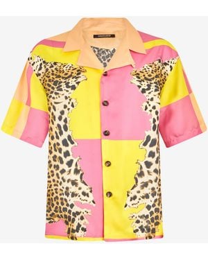 Roberto Cavalli Cavalli Pop Print Silk Shirt - Pink
